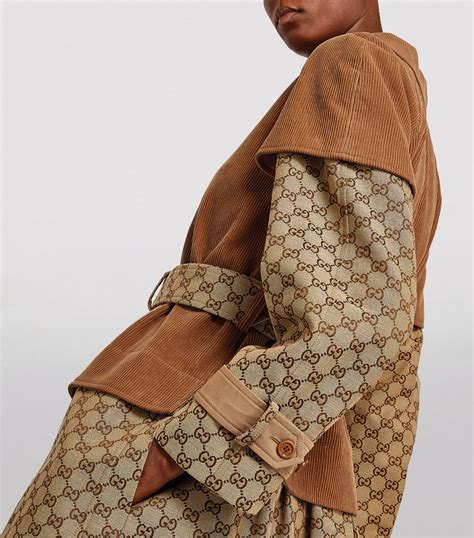 gucci womens shearling coat|Gucci trench coat women's.